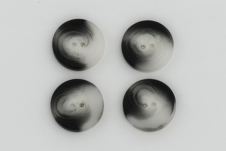 Гудзик 25 мм Mertbutton 2 отвори класичний сірий темний FNL-251/253 FNL-253-40-0850