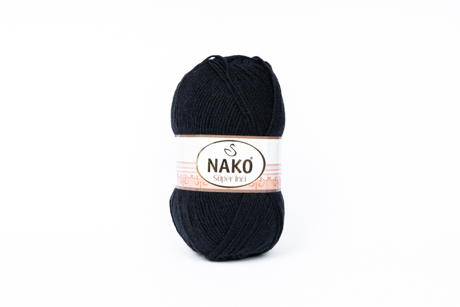 Пряжа NAKO Super Inci вовна 25%, акрил 75% синій темний 260м(100гр)