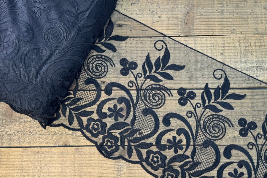 Мереживо блюмарин 320 мм SinemBro чорний