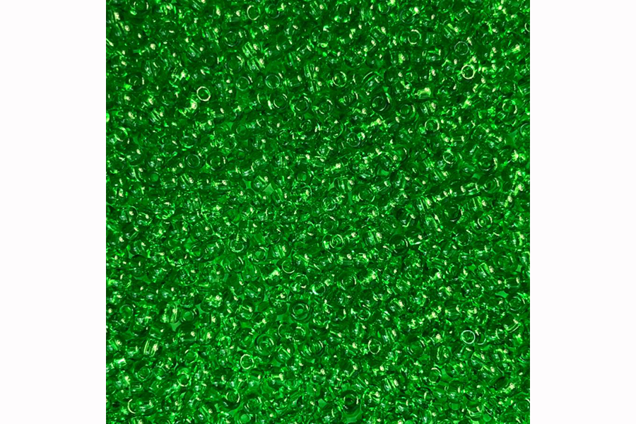 Бісер Preciosa 50100 №10 прозорий кольоровий зелений 2,3 мм