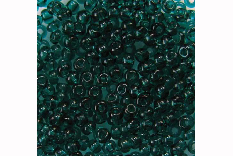 Бісер Preciosa 50710 №10 прозорий кольоровий зелений темний 2,3 мм