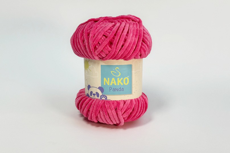 Пряжа NAKO Panda поліестер 100% фуксія 120м(100гр) 03100