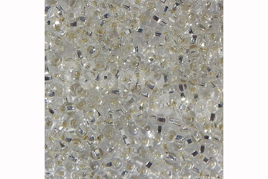 Бісер Preciosa 78102 №10 прозорий срібляста серединка срібло 2,3 мм