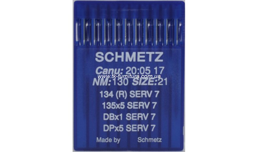 Голки універсальні №130 SCHMETZ з товстою колбою, кругле стандартне вістря DPx5
