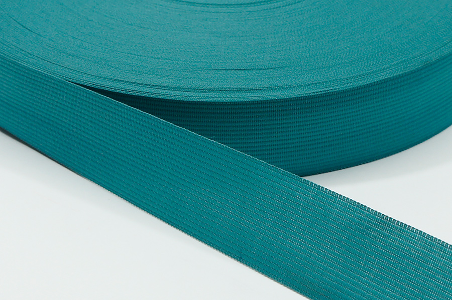 Тасьма 32 мм Лента в'язана бірюзовий темний