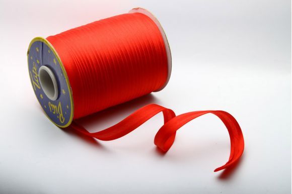 Бейка 16 мм MH сатинова (атласна), підвернута оранжевий темний