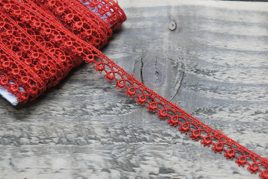 Мереживо гіпюр 10 мм MH червоний 0575-1890-8242