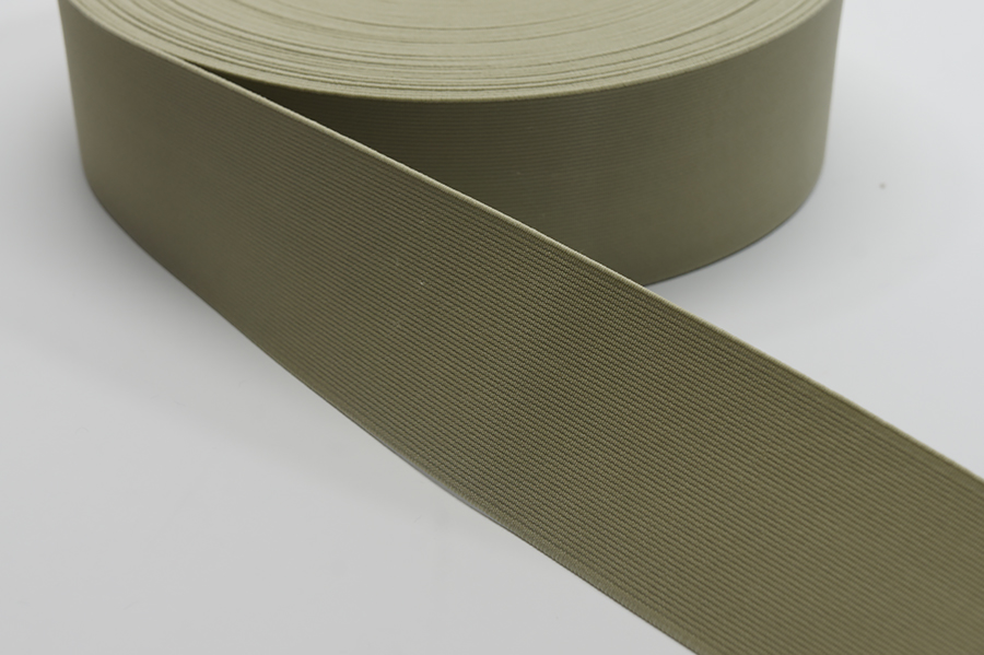 Тасьма еластична 50 мм взуттєва Лента ткана сірий блідий