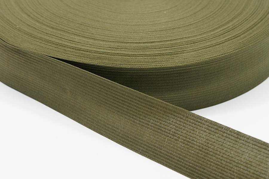 Тасьма 32 мм в'язана хакі