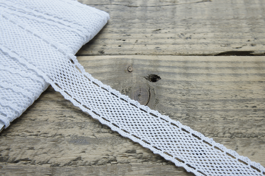 Мереживо бавовна 35 мм MH білий