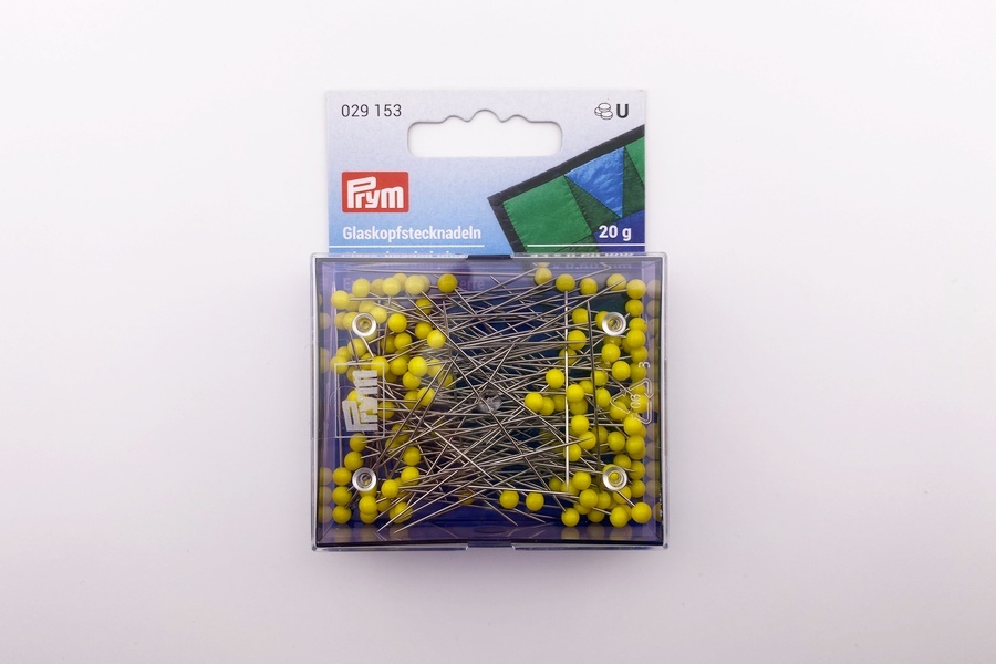 Шпильки 0,60 х 43мм (20гр) кравецькі PRYM термостійкі, з скляною голівкою 029153